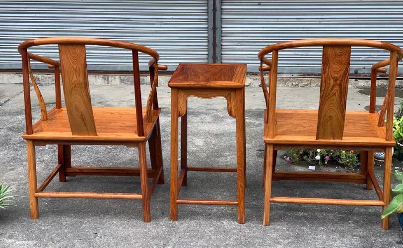 明式家具巅峰之作,独板黄花梨圈椅